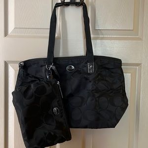 Coach Foldable Tote in Black